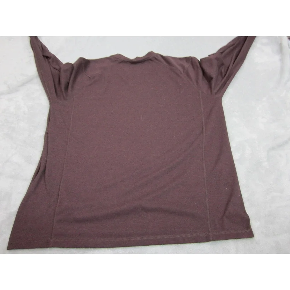 The North Face Shirt Mens XL Maroon FlashDry Long Sleeve Active Hiking Top light